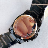 Michael Kors Brecken Chronograph Black Dial Black Steel Strap Watch For Men - MK8482