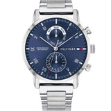 Tommy Hilfiger Kane Blue Dial Silver Steel Strap Watch for Men - 1710401