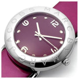 Marc Jacobs Amy Purple Dial Red Leather Strap Watch for Women - MBM1138