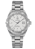 Tag Heuer Aquaracer Automatic White Dial Silver Steel Strap Watch for Men - WAY2111.BA0928