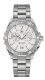 Tag Heuer Aquaracer Chronograph White Dial Silver Steel Strap Watch for Men - WAY111Y.BA0928
