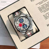Maurice Lacroix Aikon Chronograph Special Edition Mahindra Racing Silver Dial Grey Rubber Strap Watch for Men - AI1018-TT031-130-2