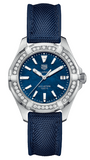 Tag Heuer Aquaracer Quartz Diamonds Blue Dial Blue Nylon Strap Watch for Women - WAY131N.FT6091