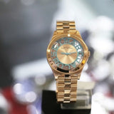 Marc Jacobs Henry Rose Gold Dial Rose Gold Steel Strap Watch for Women - MBM3296