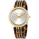 Michael Kors Darci Gold Dial Brown Two Tone Steel Strap Watch for Women - MK4326