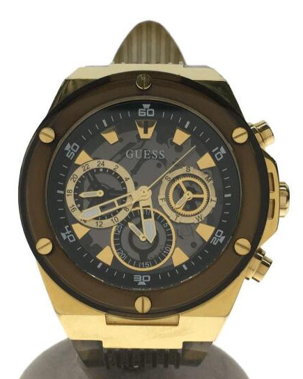 Guess Poseidon Chronograph Black Dial Black Silicone Strap Watch For Men - GW0425G1