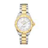 Tag Heuer Aquaracer White Mother of Pearl Dial Two Tone Steel Strap Watch for Women - WBD1322.BB0320