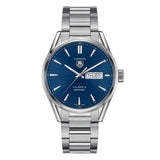 Tag Heuer Carrera Automatic Blue Dial Silver Steel Strap Watch for Men - WAR201E.BA0723