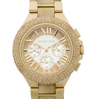Michael Kors Camille Gold Dial Gold Steel Strap Watch for Women - MK5902