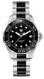 Tag Heuer Aquaracer Quartz Black Dial Two Tone Steel Strap Watch for Women - WAY131C.BA0913