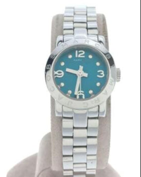 Marc Jacobs Amy Blue Dial Silver Steel Strap Watch for Women - MBM3274
