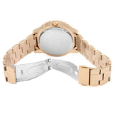 Guess Sassy Quartz White Dial Rose Gold Steel Strap Watch For Women - W0705L3