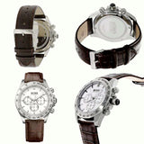 Hugo Boss Ikon White Dial Brown Leather Strap Watch for Men - 1513175