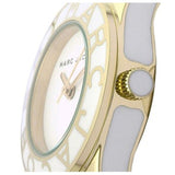 Marc Jacobs Blade White Dial White Leather Strap Watch for Women - MBM1098