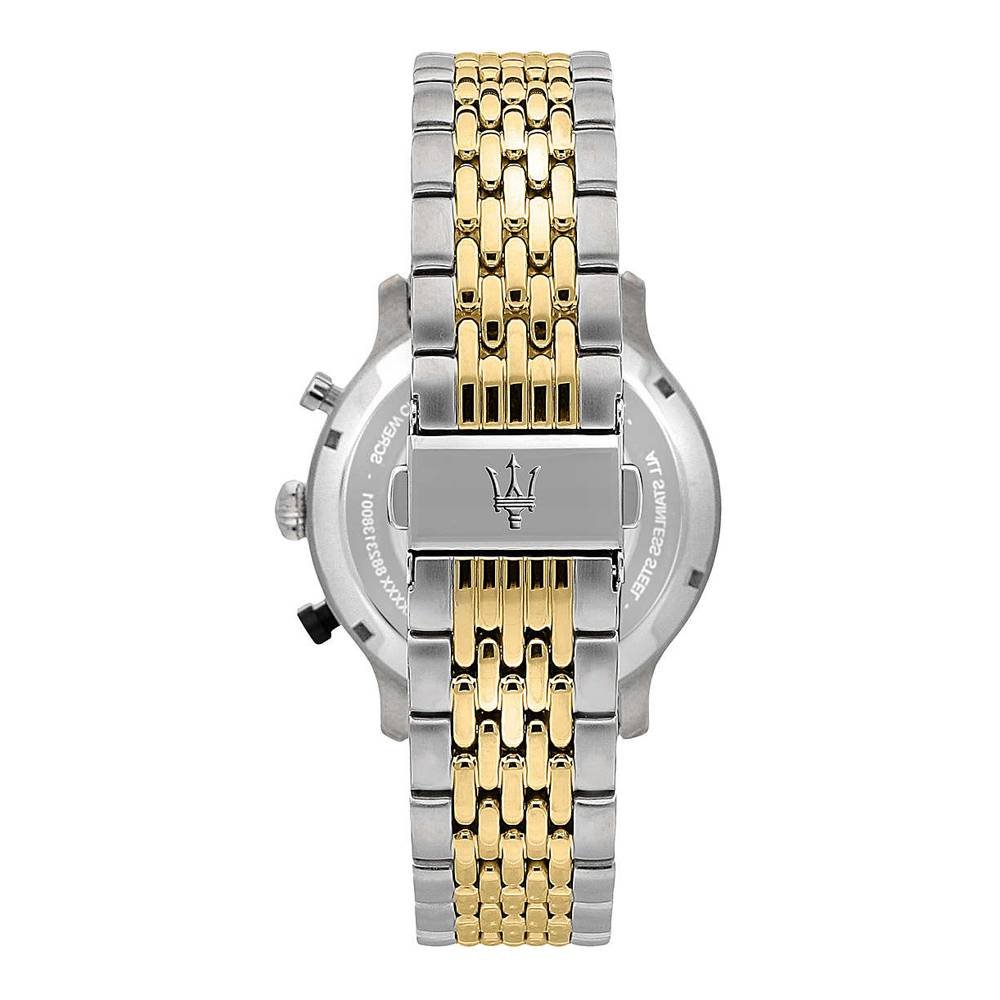 Maserati Legend Chronograph Brown Dial Two Tone Steel Strap Watch For Men - R8873638003