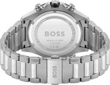 Hugo Boss Globetrotter Green Dial Silver Steel Strap Watch for Men - 1513930