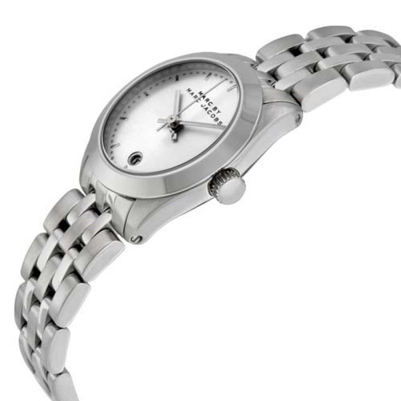 Marc Jacobs Peeker Silver Dial Silver Steel Strap Watch for Women - MBM3373