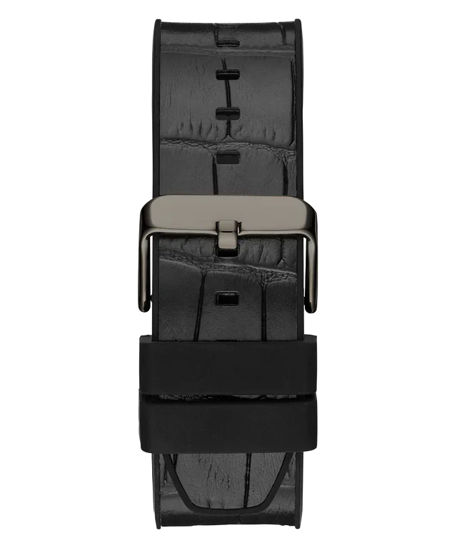 Guess Edge Chronograph Black Dial Black Leather Strap Watch For Men - GW0492G1