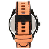 Diesel Mega Chief Chronograph Black Dial Brown Leather Strap Watch For Men - DZ4476