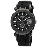 Tissot T Race Chronograph Anthracite Black Dial Black Silicone Strap Watch For Men - T115.417.37.061.03