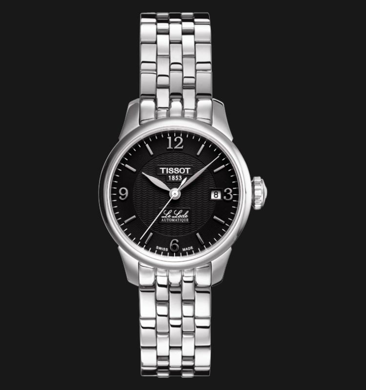 Tissot Le Locle Small Automatic Black Dial Silver Steel Strap Watch For Women - T41.1.183.54