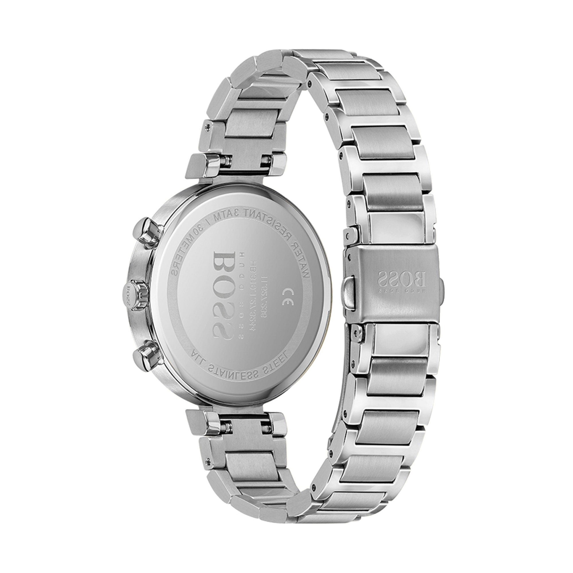 Hugo Boss Flawless Silver Dial Silver Steel Strap Watch for Women - 1502530