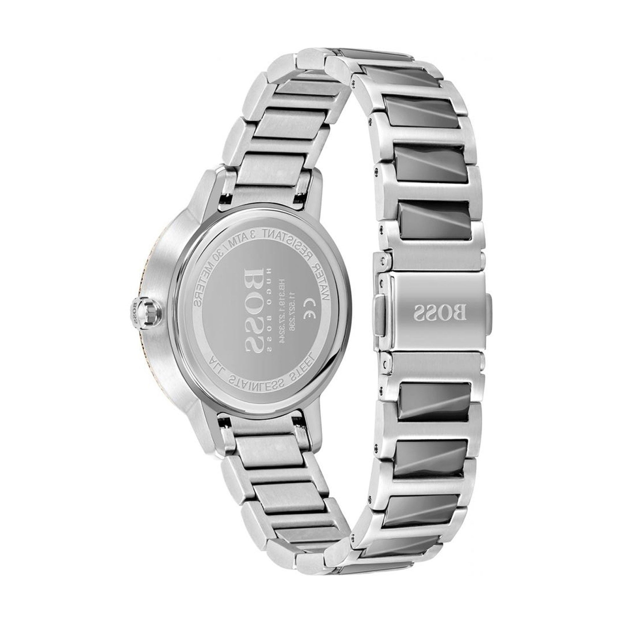 Hugo Boss Signature Grey Dial Silver Steel Strap Watch for Men - 1502569