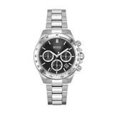 Hugo Boss Ikon Black Dial Silver Steel Strap Watch for Men - 1512965