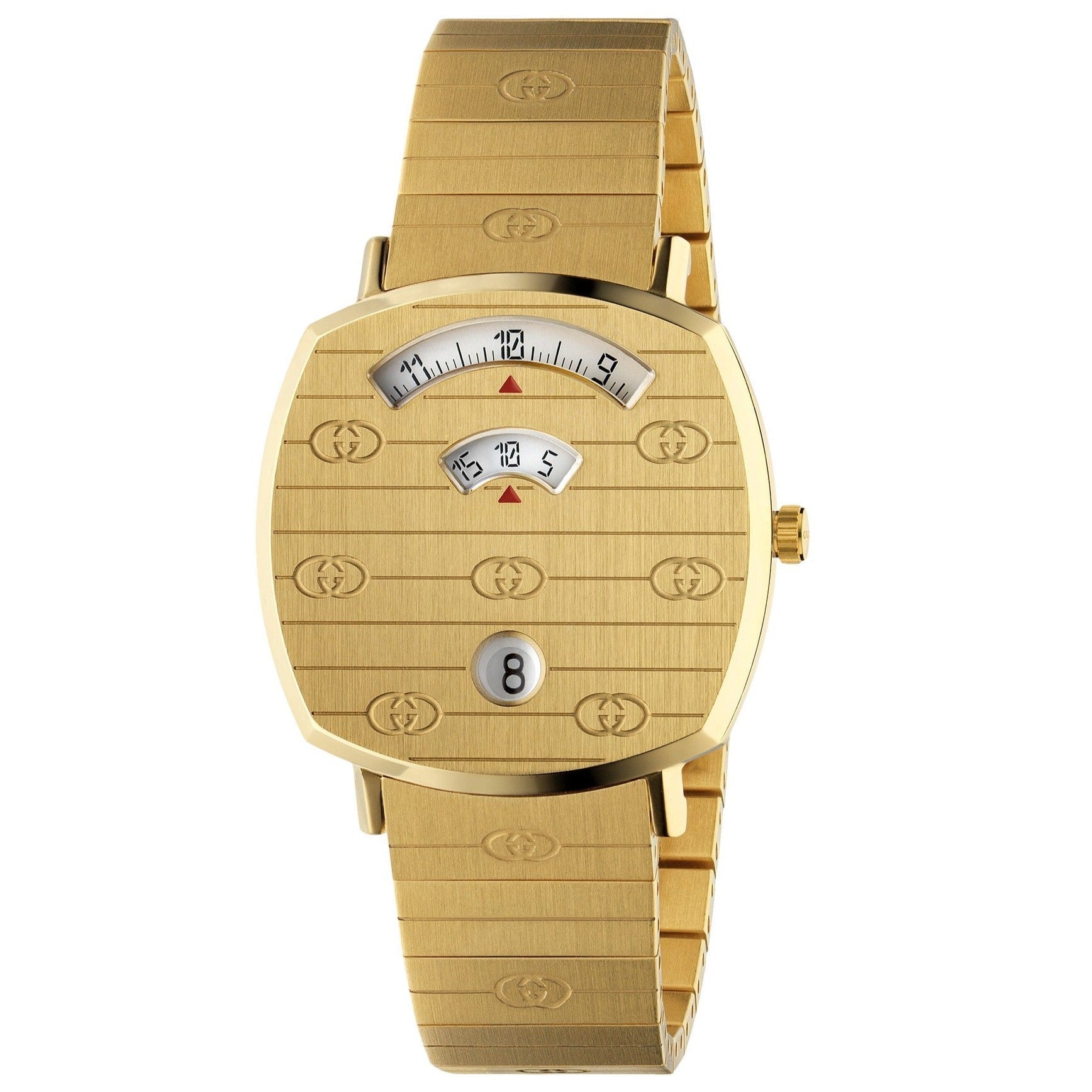 Gucci Grip Yellow Gold Dial Yellow Gold Steel Strap Unisex Watch -  YA157403