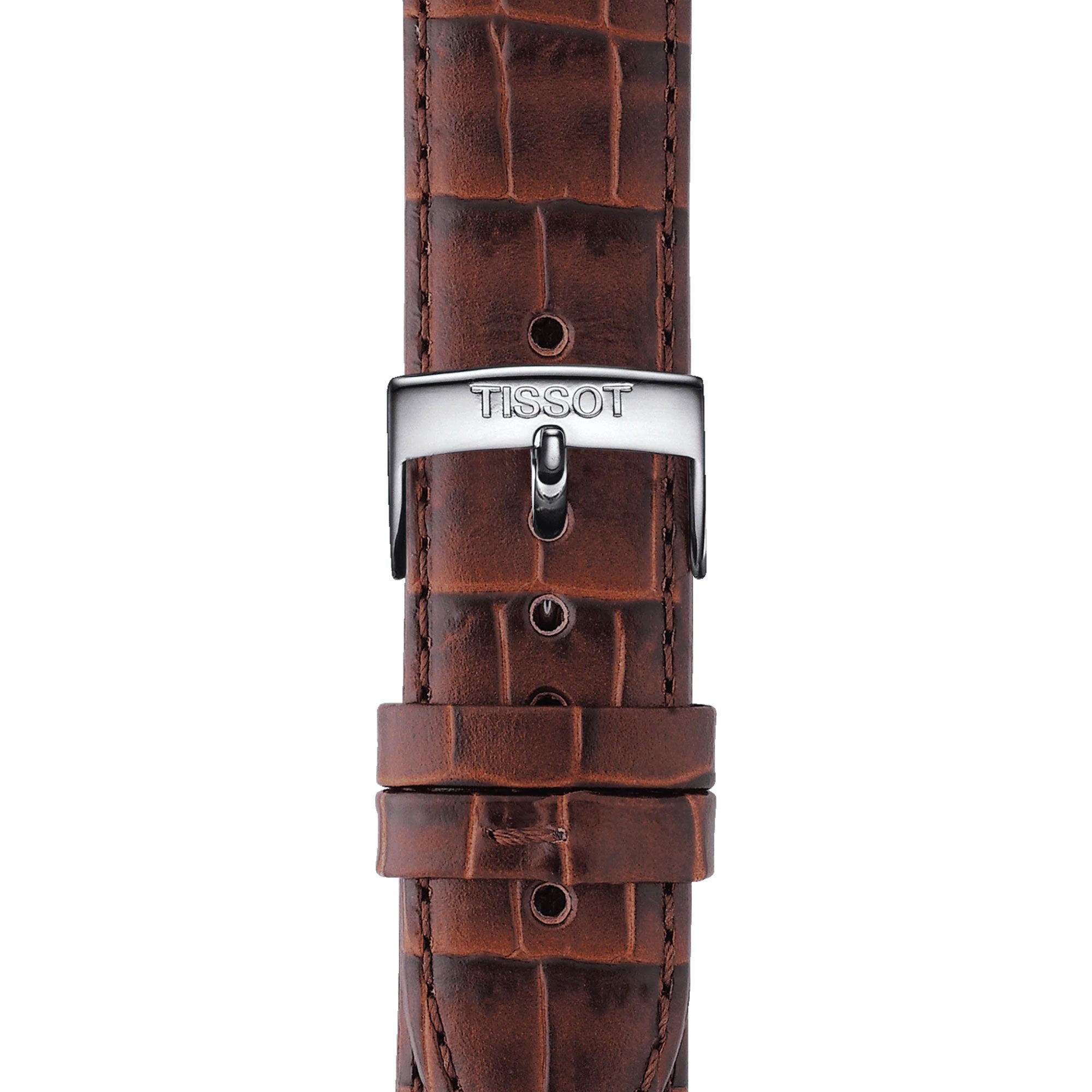 Tissot T Classic Everytime White Dial Brown Leather Strap Watch For Men - T109.410.16.033.00
