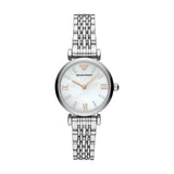 Emporio Armani Donna Mother of Pearl Dial Silver Steel Strap Watch For Women - AR11204