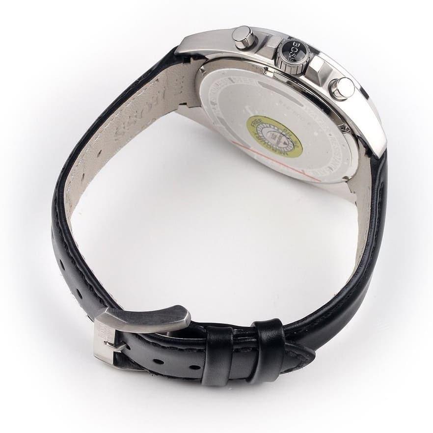 Hugo Boss Driver Sport Chronograph Blue Dial Black Leather Strap Watch for Men - 1513077