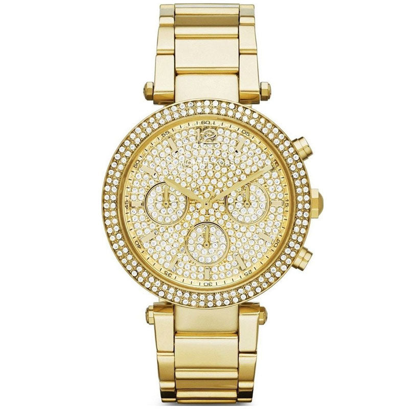 Michael Kors Parker Gold Dial Gold Steel Strap Watch for Women - MK5856
