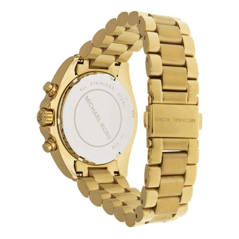 Michael Kors Lexington Quartz Gold Dial Gold Steel Strap Watch For Women - MK6267
