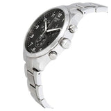 Tissot T Classic Chrono XL Black Dial Silver Steel Strap Watch For Men - T116.617.11.057.01