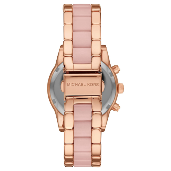 Michael Kors Ritz Chronograph Mother of Pearl White Dial Two Tone Steel Strap Watch For Women - MK6769