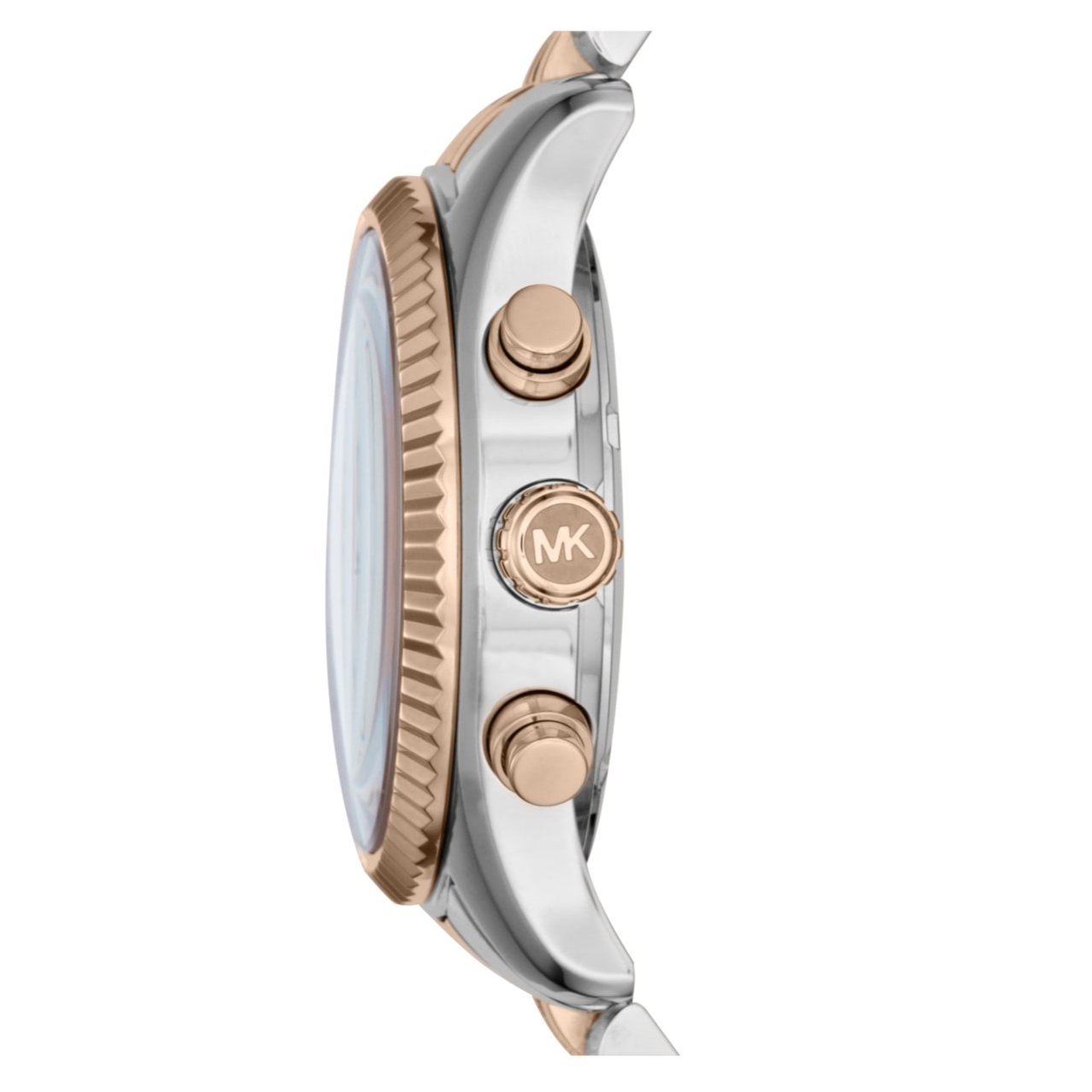 Michael Kors Lexington Chronograph Silver Dial Two Tone Steel Strap Watch for Women - MK5735