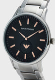Emporio Armani Renato Blue Dial Silver Steel Strap Watch For Men - AR11137
