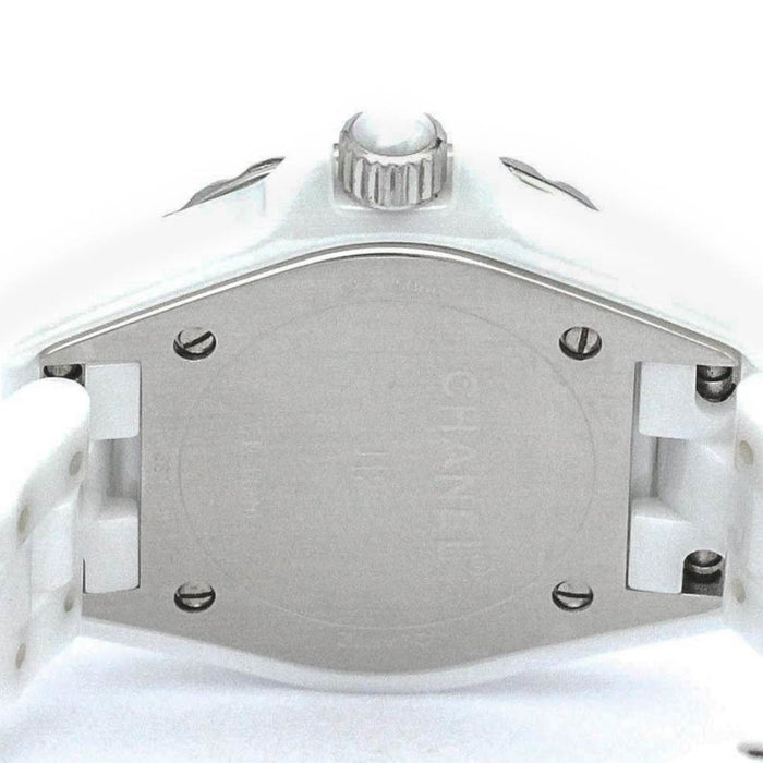 Chanel J12 Quartz Diamonds White Dial White Steel Strap Watch for Women - J12 H3110