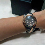 Marc Jacobs Blade Chronograph Grey Dial Two Tone Steel Strap Watch for Women - MBM8583