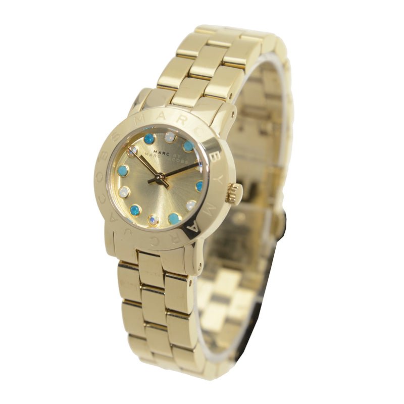 Marc Jacobs Amy Dexter Gold Dial Gold Steel Strap Watch for Women - MBM3218