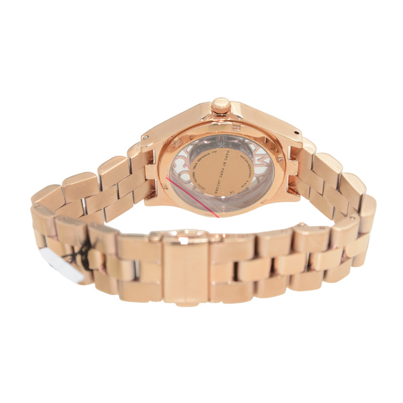 Marc Jacobs Henry Rose Gold Dial Rose Gold Steel Strap Watch for Women - MBM3296
