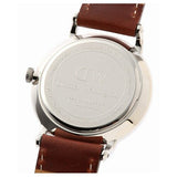 Daniel Wellington Dapper St Mawes White Dial Brown Leather Strap Watch For Women - DW00100095