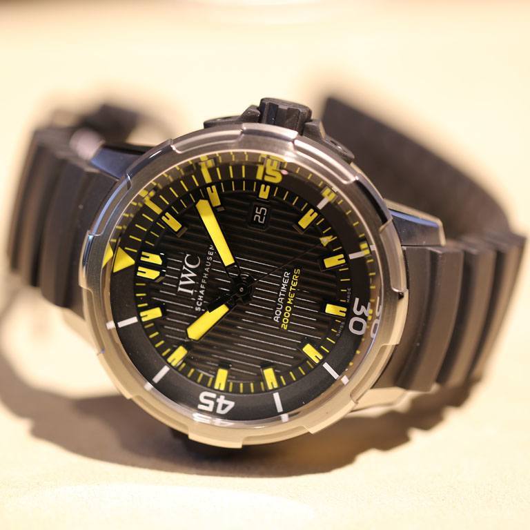 IWC Aquatimer Automatic 2000 Black Dial Black Rubber Strap Watch for Men - IW358001