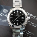 Tag Heuer Aquaracer Automatic 41mm Black Dial Silver Steel Strap Watch for Men - WAY2110.BA0928