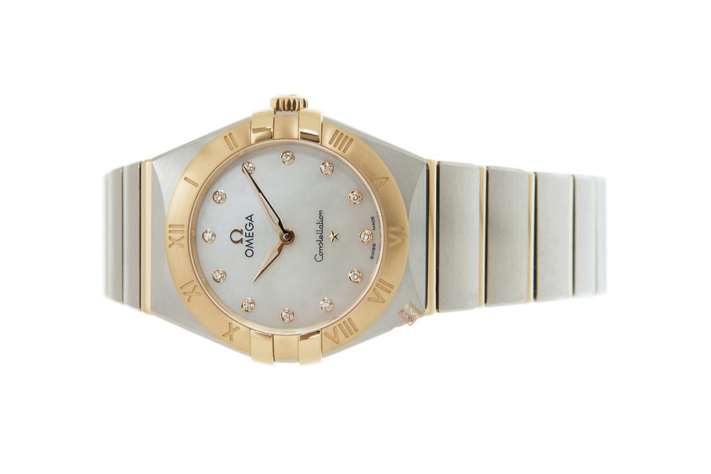 Omega Constellation Manhattan Mother of Pearl Dial Two Tone Steel Strap Watch for Women - 131.20.28.60.55.002