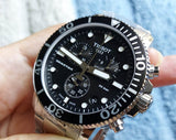 Tissot Seastar 1000 Chronograph Black Dial Silver Steel Strap Watch For Men - T120.417.11.051.00