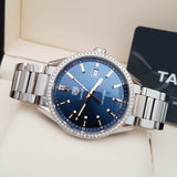 Tag Heuer Carrera Quartz Diamonds Blue Dial Silver Steel Strap Watch for Women - WAR1114.BA0601