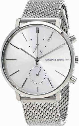 Michael Kors Jaryn Silver Dial Silver Mesh Bracelet Watch for Men - MK8541