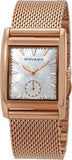 Movado Heritage White Mother of Pearl Dial Rose Gold Mesh Bracelet Watch For Women - 3650041